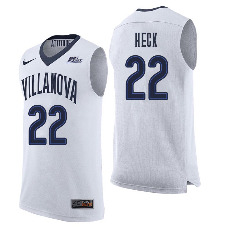 Men Villanova Wildcats #22 Peyton Heck College Basketball Jerseys Sale-White